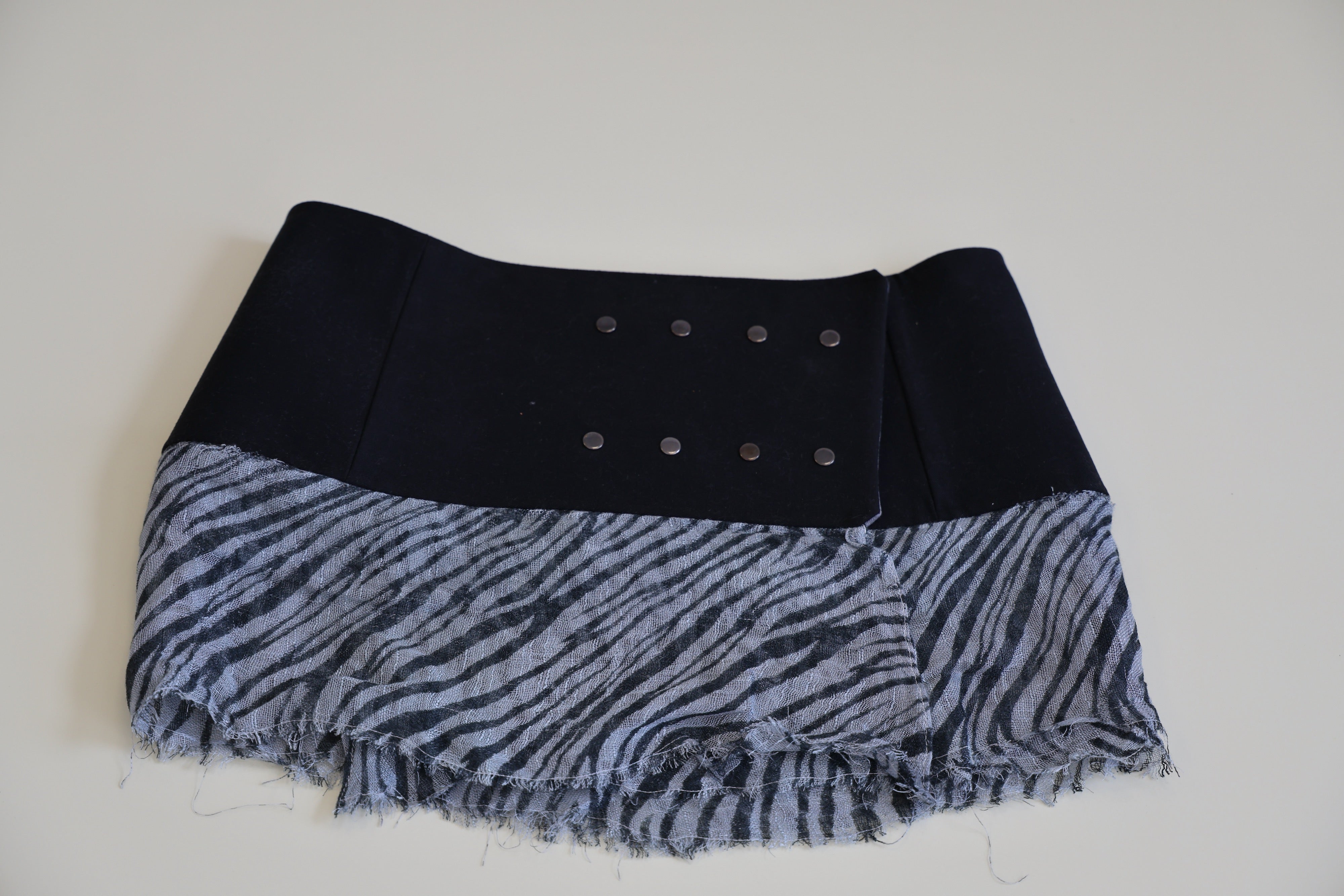 Black skirt with stripes
