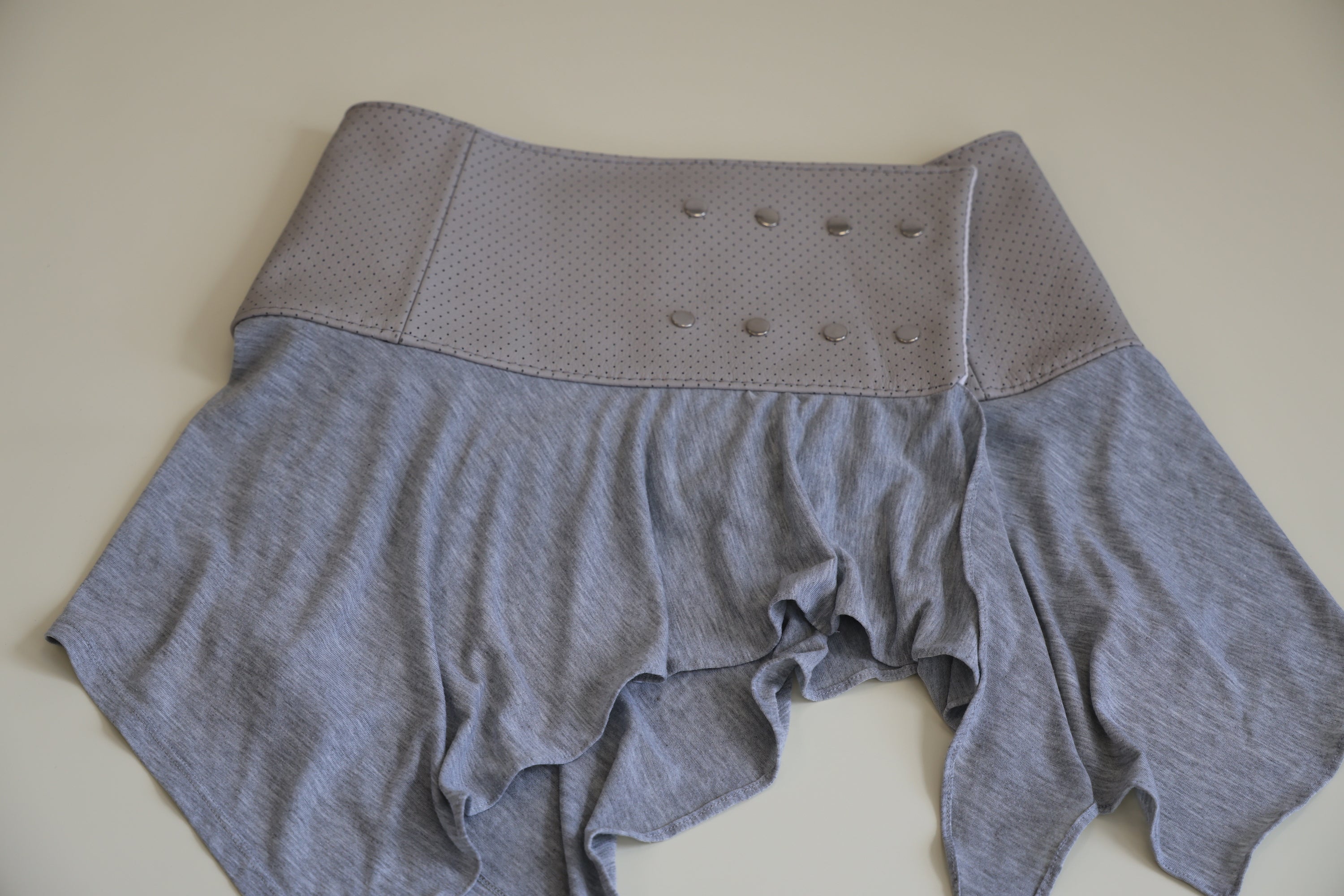 Grey Jersey Reversible Skirt
