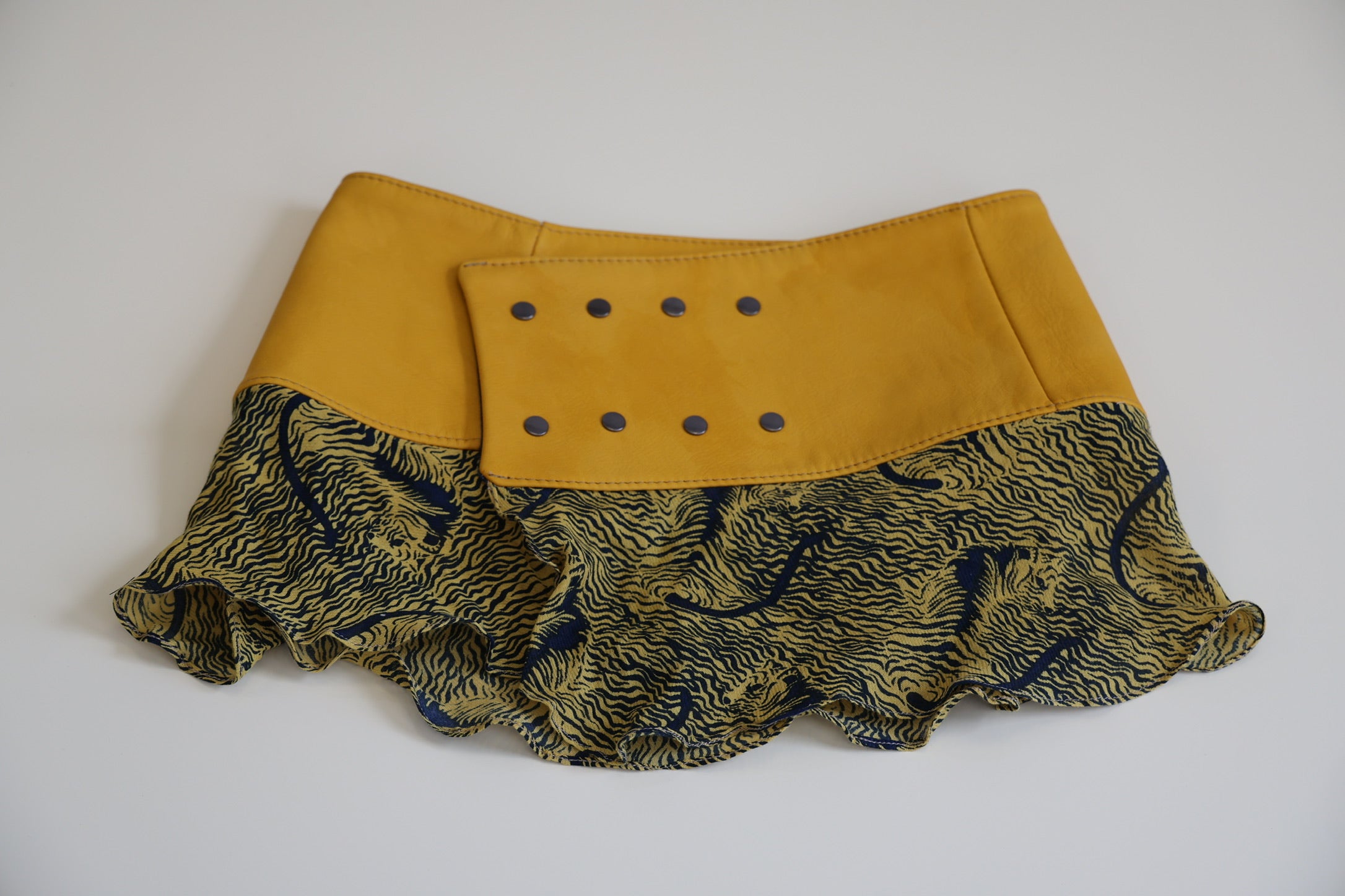 Mustard and blue Jungle Print