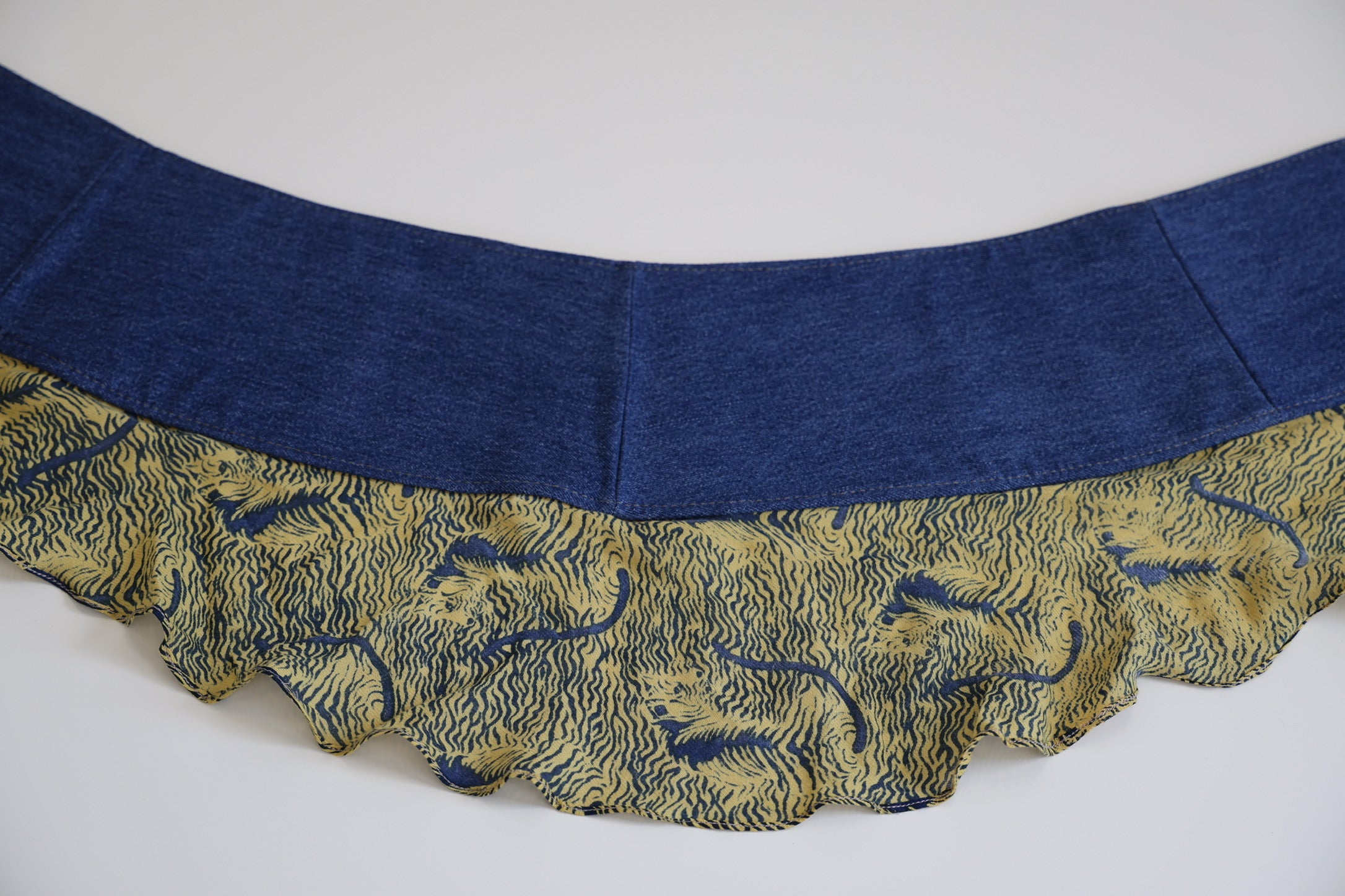 Mustard and blue Jungle Print