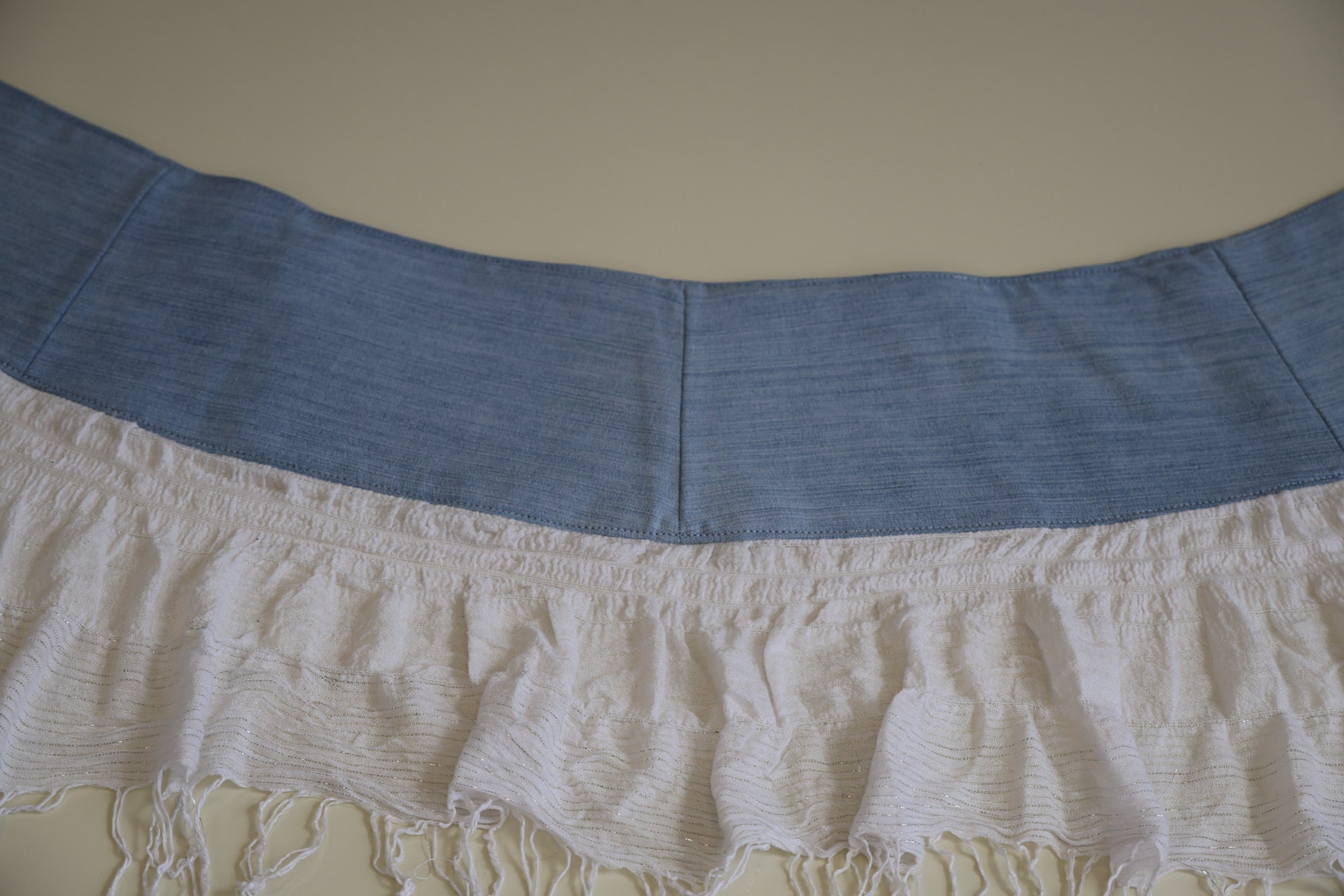 White Denim White Tassle
